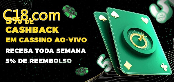 Promoções do cassino ao Vivo C18.com